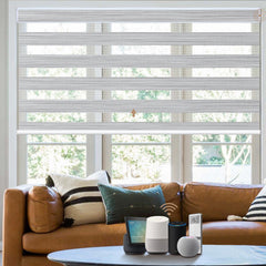 Kincmo Motorized Zebra Shades 90% Blackout - Flow