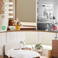 Kincmo 100% Blackout Motorized Double-Cell Cellular Shades