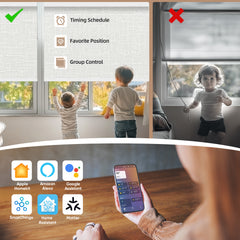 Kincmo Motorized Roller Shades 100% Blackout - Classic