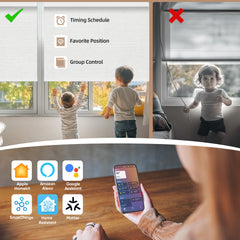 Kincmo Motorized Roller Shades 100% Blackout - Dreamy