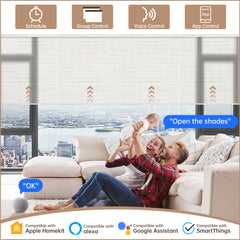 Kincmo Motorized Light Filtering Roller Shades 50% Blackout - Woven