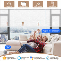 Kincmo Motorized Light Filtering Roller Shades 60% Blackout - Atlantic