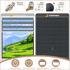 Kincmo Motorized Zebra Shades 60%/75% Blackout - Monet