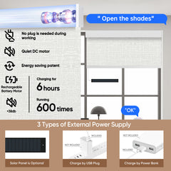 Kincmo 100% Blackout Motorized Roller Shades - All Series