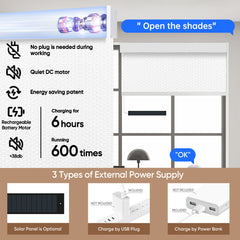 Kincmo Motorized Roller Shades 100% Blackout - Groove