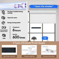 Kincmo Motorized Roller Shades 100% Blackout - Dreamy