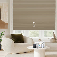 Kincmo 100% Blackout Motorized Double-Cell Cellular Shades