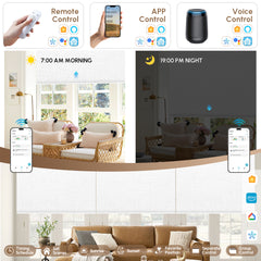 Kincmo No Drill Motorized Roller Shades 100% Blackout - Classic