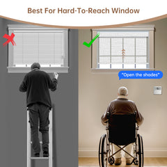 Kincmo Motorized Light Filtering Roller Shades 75% Blackout - Aqua Waves