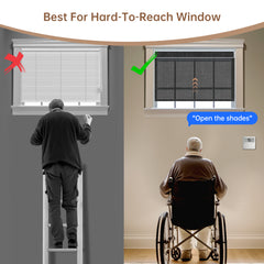 Kincmo Motorized Light Filtering Roller Shades 50% Blackout - Eclipse