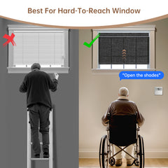 Kincmo Motorized Light Filtering Roller Shades 75% Blackout - Meridian