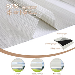 Kincmo Motorized Zebra Shades 90% Blackout - Flow