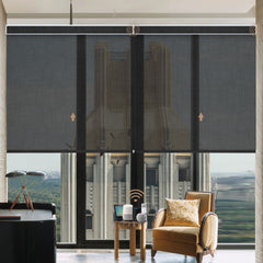 Kincmo Motorized Light Filtering Roller Shades 50% Blackout - Eclipse