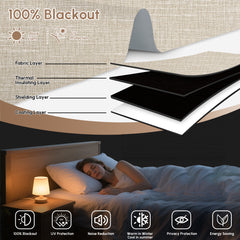 Kincmo Motorized Roller Shades 100% Blackout - Aurora