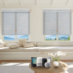 Kincmo Motorized Light Filtering Roller Shades 60% Blackout - Atlantic