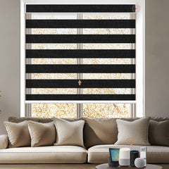 Kincmo Motorized Zebra Shades 70% Blackout - Galaxy
