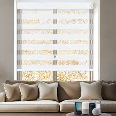 Kincmo Motorized Zebra Shades 70% Blackout - Galaxy