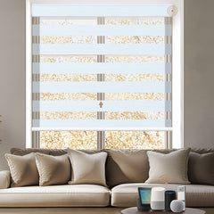 Kincmo Motorized Zebra Shades 70% Blackout - Galaxy