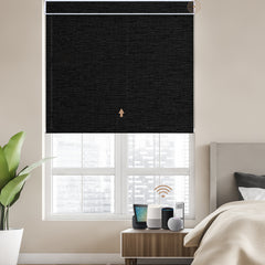 Kincmo Motorized Light Filtering Roller Shades 75% Blackout - Aqua Waves