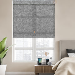 Kincmo Motorized Light Filtering Roller Shades 75% Blackout - Aqua Waves