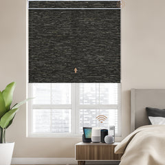 Kincmo Motorized Light Filtering Roller Shades 75% Blackout - Aqua Waves