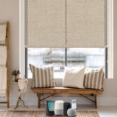 Kincmo Motorized Light Filtering Roller Shades 75% Blackout - Linen