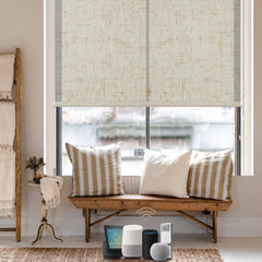 Kincmo Motorized Light Filtering Roller Shades 75% Blackout - Linen