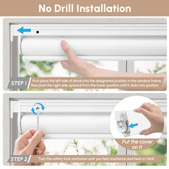 Kincmo No Drill Motorized Roller Shades 100% Blackout - Classic