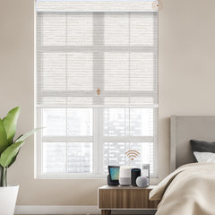 Kincmo Motorized Light Filtering Roller Shades 75% Blackout - Aqua Waves