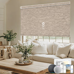 Kincmo Motorized Roller Shades 100% Blackout - Aqua Waves