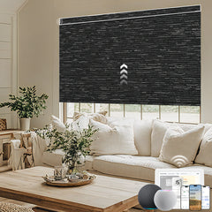 Kincmo Motorized Roller Shades 100% Blackout - Aqua Waves