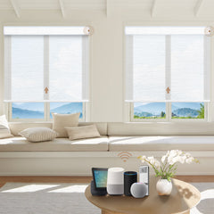 Kincmo Motorized Light Filtering Roller Shades 60% Blackout - Atlantic