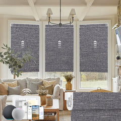 Kincmo No Drill Motorized Roller Shades 100% Blackout - Aurora