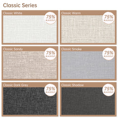 Kincmo Motorized Light Filtering Roller Shades 75% Blackout - Classic