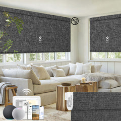 Kincmo No Drill Motorized Roller Shades 100% Blackout - Classic