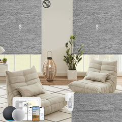 Kincmo No Drill Motorized Roller Shades 100% Blackout - Dreamy