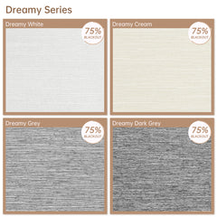 Kincmo Motorized Light Filtering Roller Shades 75% Blackout - Dreamy