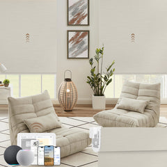 Kincmo No Drill Motorized Roller Shades 100% Blackout - Dreamy