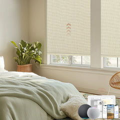 Kincmo Motorized Roller Shades 100% Blackout - Dual Sided