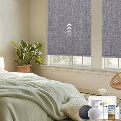 Kincmo Motorized Roller Shades 100% Blackout - Dual Sided