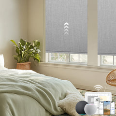 Kincmo Motorized Roller Shades 100% Blackout - Dual Sided