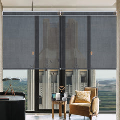 Kincmo Motorized Light Filtering Roller Shades 50% Blackout - Eclipse