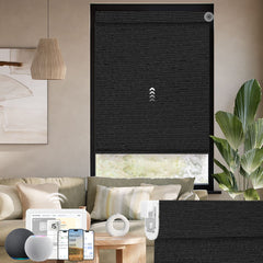 Kincmo No Drill Motorized Roller Shades 100% Blackout - Eclipse