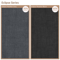 Kincmo Motorized Light Filtering Roller Shades 50% Blackout - Eclipse