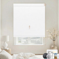 Kincmo No Drill Motorized Roller Shades 100% Blackout - Elegant