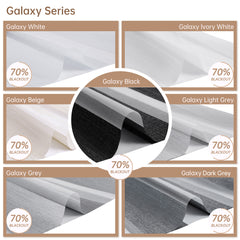 Kincmo Motorized Zebra Shades 70% Blackout - Galaxy