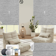 Kincmo No Drill Motorized Roller Shades 100% Blackout - Dreamy