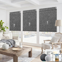 Kincmo Motorized Roller Shades 100% Blackout - Groove