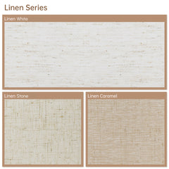 Kincmo No Drill Motorized Roller Shades 100% Blackout - Linen