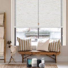 Kincmo Motorized Light Filtering Roller Shades 75% Blackout - Linen